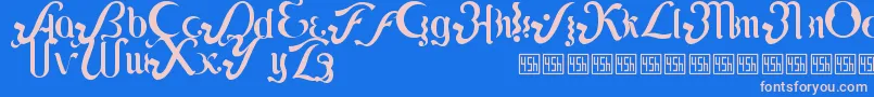 Lipi Font – Pink Fonts on Blue Background