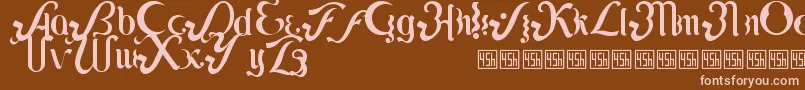 Lipi Font – Pink Fonts on Brown Background