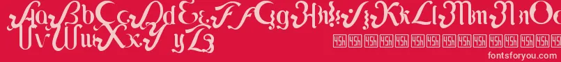 Lipi Font – Pink Fonts on Red Background