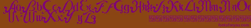 Lipi Font – Purple Fonts on Brown Background