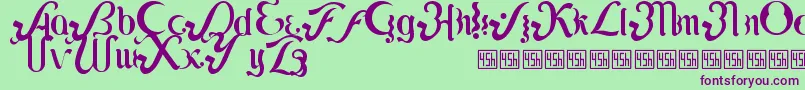 Lipi Font – Purple Fonts on Green Background