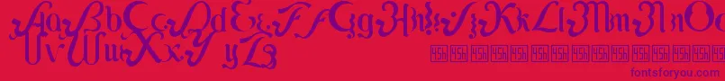 Lipi Font – Purple Fonts on Red Background