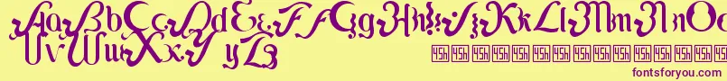Lipi Font – Purple Fonts on Yellow Background