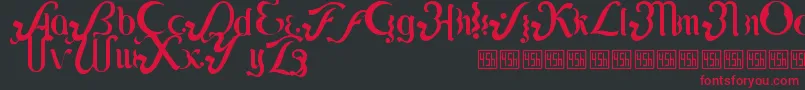 Lipi Font – Red Fonts on Black Background