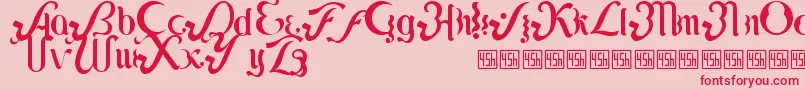 Lipi Font – Red Fonts on Pink Background