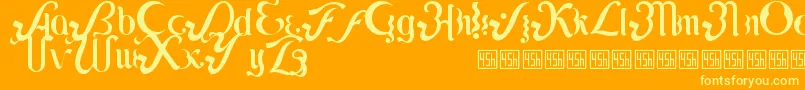 Lipi Font – Yellow Fonts on Orange Background