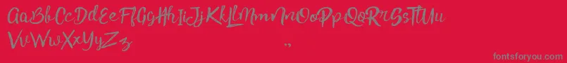 PinkGladiolusOne Font – Gray Fonts on Red Background