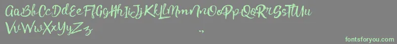 PinkGladiolusOne Font – Green Fonts on Gray Background