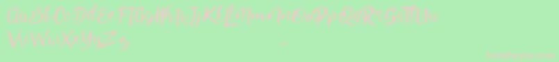 PinkGladiolusOne Font – Pink Fonts on Green Background