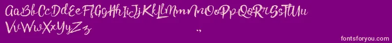 PinkGladiolusOne Font – Pink Fonts on Purple Background