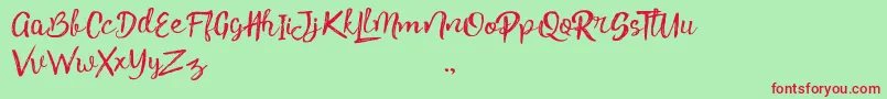 PinkGladiolusOne Font – Red Fonts on Green Background