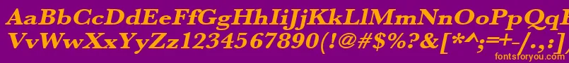 UrwbaskertextbolextwidOblique Font – Orange Fonts on Purple Background