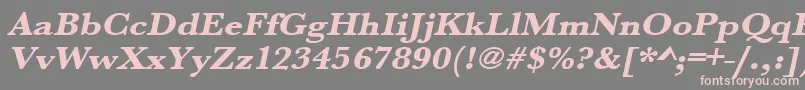 UrwbaskertextbolextwidOblique Font – Pink Fonts on Gray Background