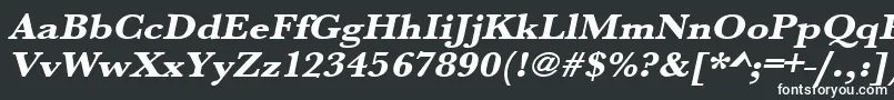UrwbaskertextbolextwidOblique-fontti – valkoiset fontit mustalla taustalla