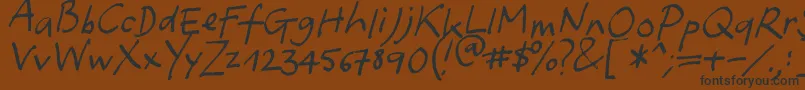 Yafont Font – Black Fonts on Brown Background