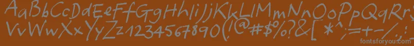 Шрифт Yafont – серые шрифты на коричневом фоне