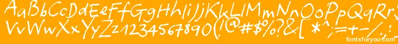 Yafont Font – White Fonts on Orange Background