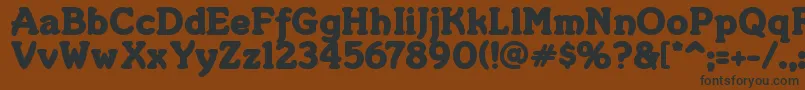 Merkin ffy Font – Black Fonts on Brown Background