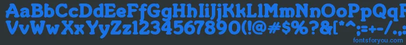 Merkin ffy Font – Blue Fonts on Black Background