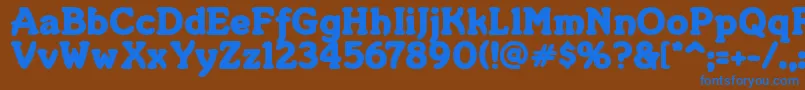 Merkin ffy Font – Blue Fonts on Brown Background