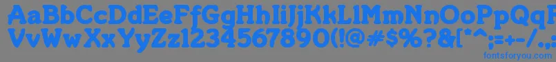 Merkin ffy Font – Blue Fonts on Gray Background