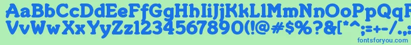Merkin ffy Font – Blue Fonts on Green Background