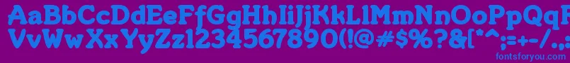 Merkin ffy Font – Blue Fonts on Purple Background