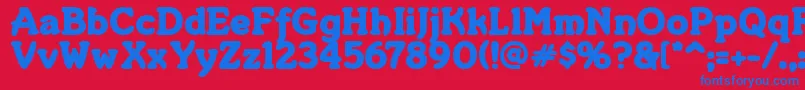 Merkin ffy Font – Blue Fonts on Red Background
