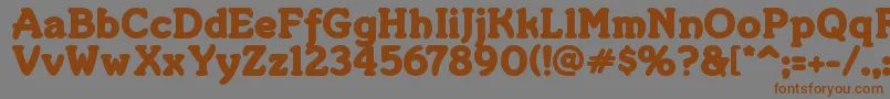 Merkin ffy Font – Brown Fonts on Gray Background
