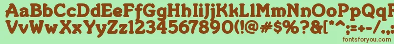 Merkin ffy Font – Brown Fonts on Green Background