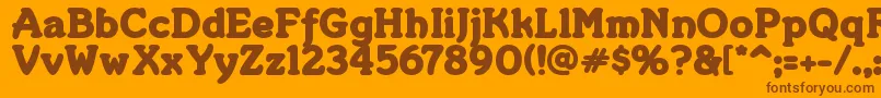 Merkin ffy Font – Brown Fonts on Orange Background