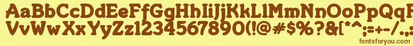 Merkin ffy Font – Brown Fonts on Yellow Background