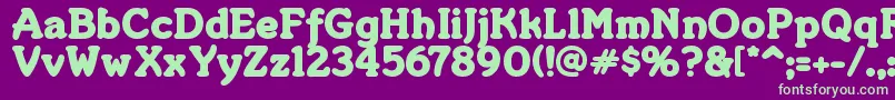Merkin ffy Font – Green Fonts on Purple Background