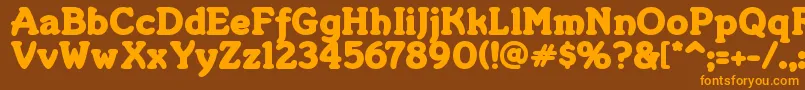 Merkin ffy Font – Orange Fonts on Brown Background