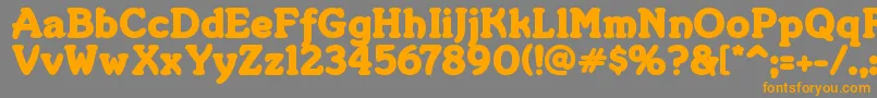 Merkin ffy Font – Orange Fonts on Gray Background