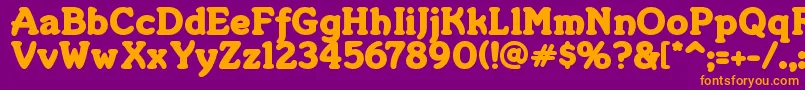 Merkin ffy Font – Orange Fonts on Purple Background