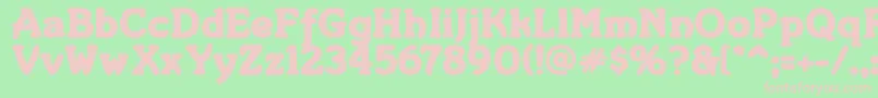 Merkin ffy Font – Pink Fonts on Green Background