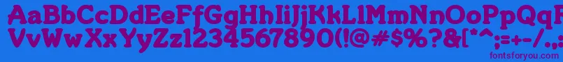 Merkin ffy Font – Purple Fonts on Blue Background