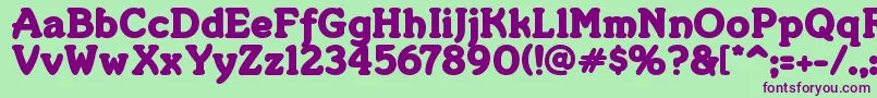 Merkin ffy Font – Purple Fonts on Green Background