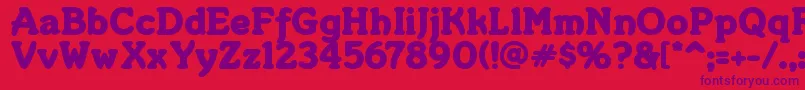 Merkin ffy Font – Purple Fonts on Red Background