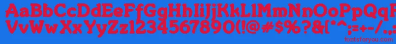 Merkin ffy Font – Red Fonts on Blue Background