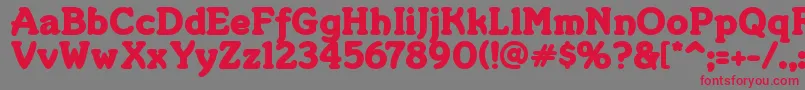Merkin ffy Font – Red Fonts on Gray Background