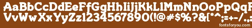 Merkin ffy Font – White Fonts on Brown Background