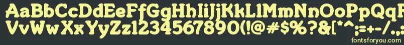 フォントMerkin ffy – 黒い背景に黄色の文字