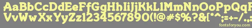 Merkin ffy Font – Yellow Fonts on Gray Background