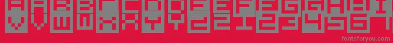 AllSquareNow Font – Gray Fonts on Red Background