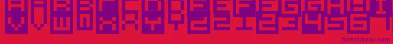 Шрифт AllSquareNow – фиолетовые шрифты на красном фоне