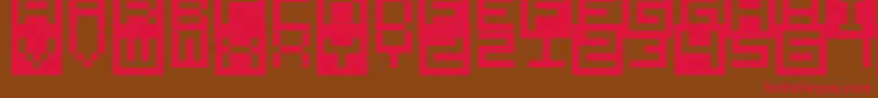 AllSquareNow Font – Red Fonts on Brown Background