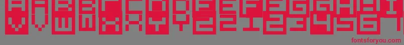 AllSquareNow Font – Red Fonts on Gray Background