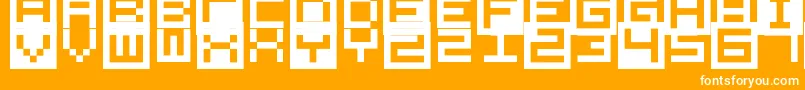 More about AllSquareNow Font AllSquareNow Font – White Fonts on Orange Background